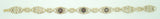 10k Yellow Gold Filigree Bracelet with Three Genuine Natural Garnets (#J2775)
