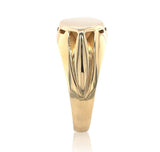 10k Yellow Gold Men's Signet Ring Blank with Marquise Shape Size 12 (#J6794)