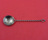 Dutch Coin Silver Demitasse Spoon Bowl with Twisted Handle Dated 1863 4 1/4"