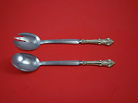 El Grandee by Towle Sterling Silver Salad Serving Set Modern 10 1/2" Custom Made