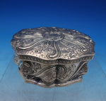 Gebruder Dingeldein German Sterling Silver Box Oval Scalloped Rococo (#6743)