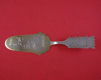 Sami Scandinavian Swedish .830 Silver Pie Server BC w/ Reindeer People Skis GW