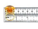 18k Yellow Gold Ring with a Huge 37 Carat Citrine Size 8.75 Easily Sized #J6336