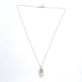 14k White Gold 15mm Golden South Sea Pearl Pendant with Diamonds (#J6233)