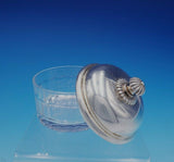 Acropole by Cesa .800 Italian Silver Glass Sugar Bowl Jam Jar with Spoon (#3405)