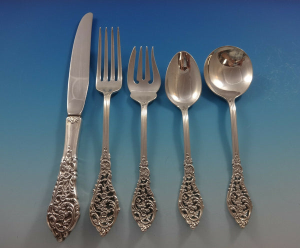 Florentine Lace by Reed & Barton Sterling Silver Flatware Service 8 Set 40 Pcs