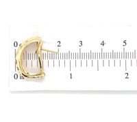 14k Yellow Gold Half Hoop Earrings w/Diamonds Sapphires Rubies Emeralds (#J7226)