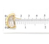 14k Yellow Gold Half Hoop Earrings w/Diamonds Sapphires Rubies Emeralds (#J7226)