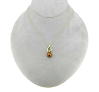 14k Yellow Gold Chocolate Pearl Pendant (#J1669)