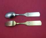 Christmas by A. Michelsen Sterling Silver Fork and Spoon Set 2pc 1964 Orion