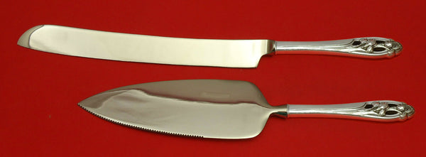 Silver Iris by International Sterling Silver Wedding Cake Set Server 2pc Custom