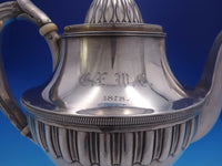 Bigelow Kennard Sterling Silver Tea Pot large Fluted 43.2ozt (#4035) Dated 1878