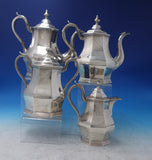 Colonial by Jones, Ball, & Poor Pure Coin Silver Tea Set 4pc Antique (#6108)