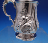 English Victorian Sterling Silver Baby Cup Repousse Flowers Birmingham (#7933)