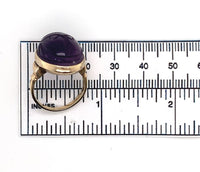 13k Yellow Gold European Carved Amethyst Scarab Ring Size 6.5 Jewelry (#J6271)