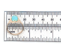 10k Rose Gold Arts and Crafts Genuine Natural Turquoise Ring Size 6 (#J6566)