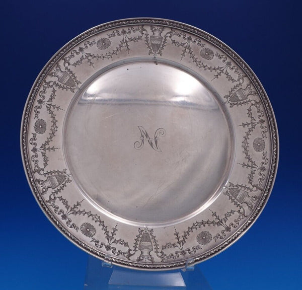 Pompeian by Whiting Sterling Silver Service Plate #X4042D 11" 18.5 ozt. (#7624)