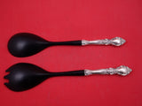 Belvedere by Lunt Sterling Silver Salad Serving Set w/ ebony new never used 11"