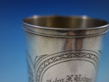 Whiting Sterling Silver Baby Child's Cup Mug Brite-Cut Footed #56C Dated 1866