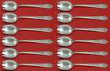 Mary II by Lunt Sterling Silver Ice Cream Dessert Fork Set of 12 pcs 6" Custom