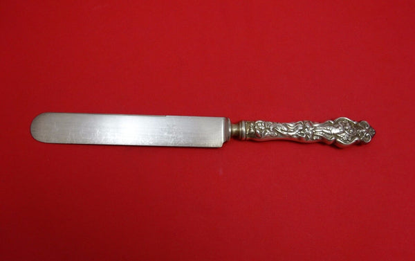 Irian by Wallace Sterling Silver Dinner Knife w/Blunt Silverplate Blade 9 3/4"