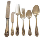 Basket of Flowers by D&H Sterling Silver Flatware Set Service 40 pcs M Monogram