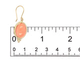 14k Yellow Gold Natural Coral Drop Earrings 11.26ct Total Weight (#J7292)