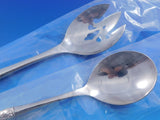 King Richard by Towle Sterling Silver Salad Serving Set Pierced Custom 10 3/4"