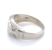 14k White Gold Men's .19ct Genuine Natural Diamond Ring Jewelry (#J5647)