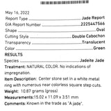 Platinum GIA A Jadeite Jade Ring with 1.36cttw in Diamonds Size 7 (#J6910)