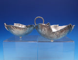 Sciarrotta Sterling Silver Candy Dish Three Leaf Shape w/Twist Handle #6 (#7887)