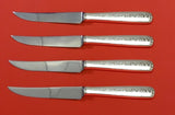 Rambler Rose by Towle Sterling Silver Steak Knife Set 4pc HHWS Custom 8 1/2"
