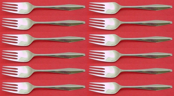 Diamond by Reed and Barton Sterling Silver Salad Fork Set 12 pieces 7"