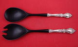 Belvedere by Lunt Sterling Silver Salad Serving Set w/ ebony new never used 11"