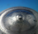 AFH Danish Sterling Silver Tea Pot with Swags Leaves Flowers Wood Handle (#5499)