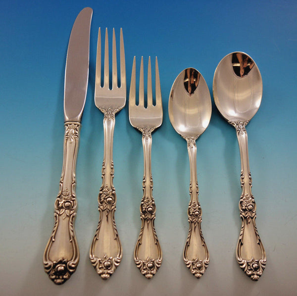 Royal Rose by Wallace Sterling Silver Flatware Set for 8 Service 40 pieces