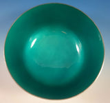 Towle Sterling Silver Punch Bowl and Cups with Turquoise Enamel 9pc set (#1392)