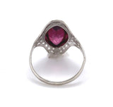 10k Gold Filigree Ring w/Marquise 1.73ct Genuine Natural Rhodolite Garnet #J6458