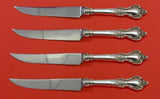 Delacourt by Lunt Sterling Silver Steak Knife Set 4pc HHWS Custom Made 8 1/2"