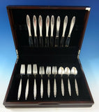 Lace Point by Lunt Sterling Silver Flatware Set For 8 Service 32 Pieces
