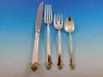 Edgemont Gold by Gorham Sterling Silver Flatware Set 8 Service 35 Pieces Dinner