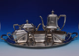 Hampton by Tiffany and Co Sterling Silver Tea Set 5pc w/ Tray (#8964) Wonderful!