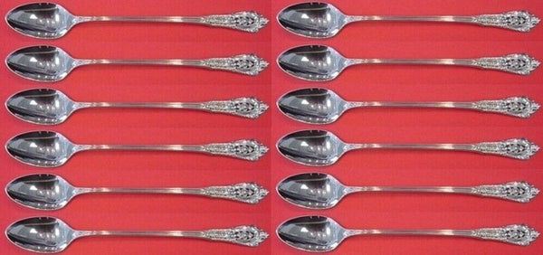 Rose Point by Wallace Sterling Silver Iced Tea Spoon 7 5/8" Set of 12