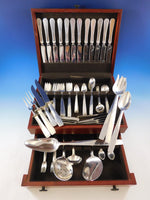 Oslo by Porter Blanchard Sterling Silver Flatware Set Service 12 Dinner 131 pcs