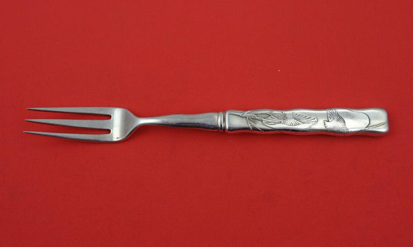 Lap Over Edge Acid Etched by Tiffany & Co Sterling Fruit Fork mushrooms HH AS7"