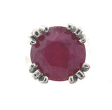 Platinum 1.72 Carat Genuine Natural Ruby Stud Earrings Jewelry (#J6318)