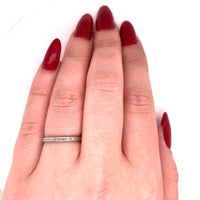 18k White Gold Hand Engraved Wedding Band Ring Jewelry (#J5727)