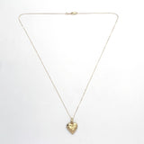 14k Yellow Gold Heart Locket Pendant with Engraved Hearts Jewelry (#J6229)