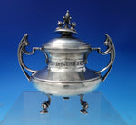 B and Shield English Sterling Silver Inkwell w/Deco Style Insect Handles (#5423)