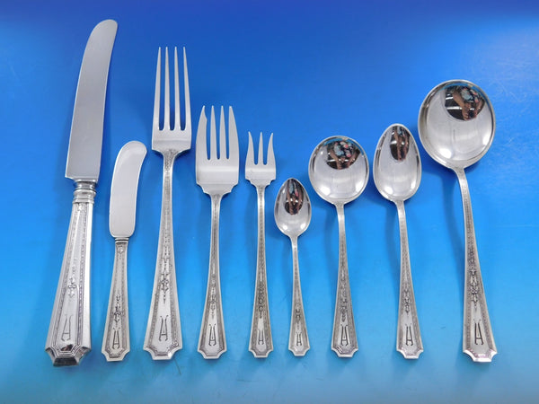 Colfax by Durgin-Gorham Sterling Silver Flatware Set 12 Service 113 pcs H Mono